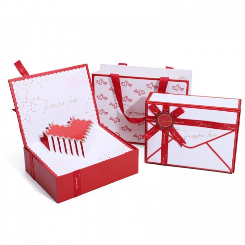 Красно-белая подарочная коробочка для ювелирных украшений, 20*15*6 см_0 500245 974.59 ₽