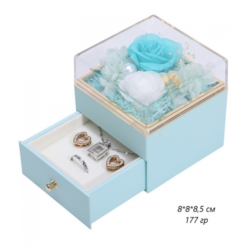 Подарочная коробка "Роза" для украшений, 8*8*8,5 см_6 500271 1 288.90 ₽