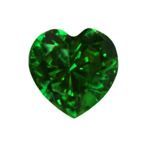 Зеленые фианиты №35 оптом, огранка сердце