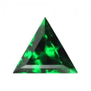 Зеленые фианиты №35 оптом, огранка треугольник