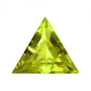 Зеленое яблоко фианиты №17 оптом, огранка треугольник
